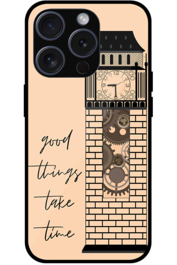 Vector Clock Tower Textart Metal TPU Printed Case