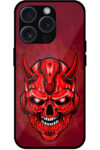 Evil Robotic Skull Illustration Metal TPU Printed Case