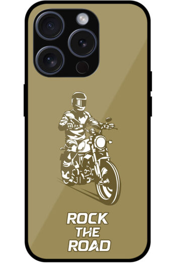 Sports Bike Rider Illustration Metal TPU Printed Case