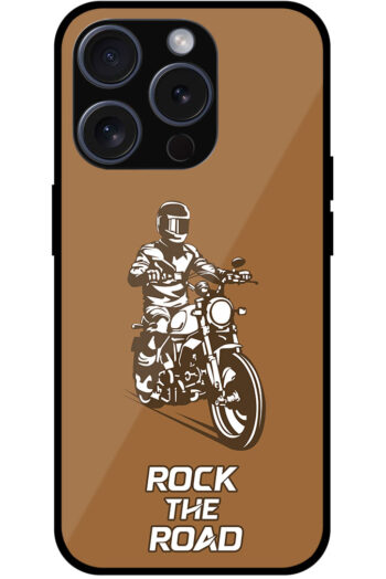 Sports Bike Rider Illustration Metal TPU Printed Case