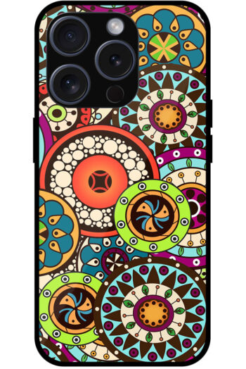 Multicolor Tribal Ring Pattern Design Metal TPU Printed Case