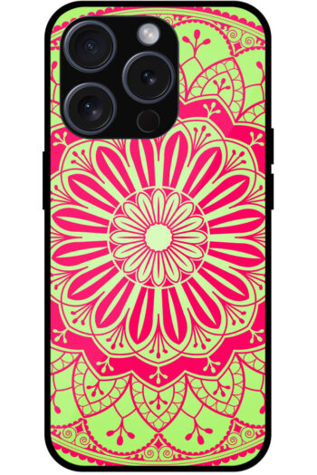 Circular Flower Mandala Design Metal TPU Printed Case
