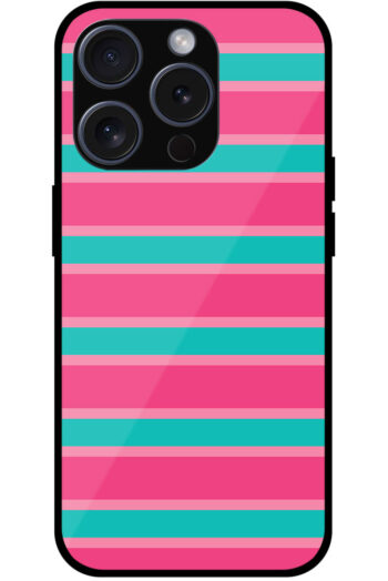 Gold Foil Stripe Pattern Metal TPU Printed Case