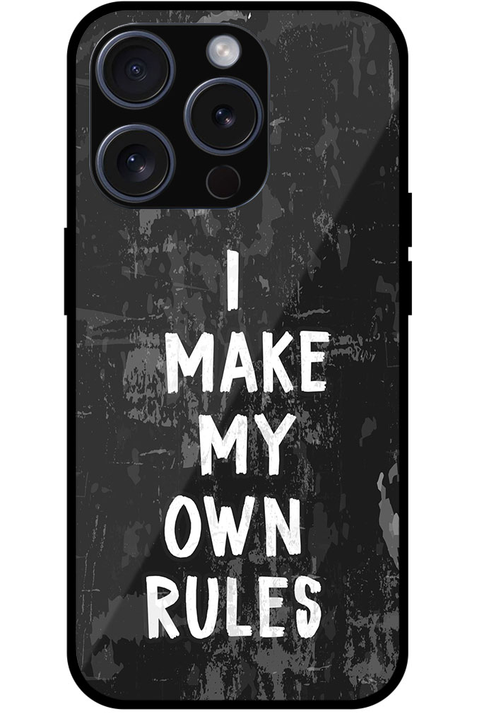 I Make My Own Rules Textart Metal TPU Printed Case