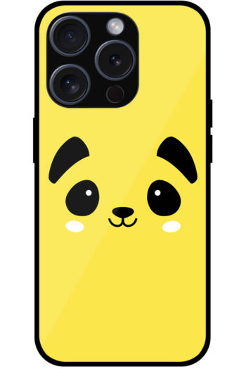 Cute Panda Face Artwork Metal TPU Printed Case