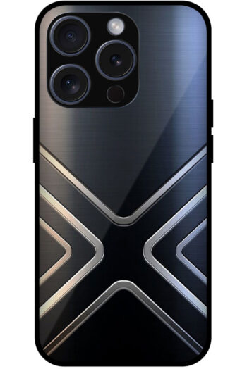 Steel Grey Alphabet X Metal TPU Printed Case