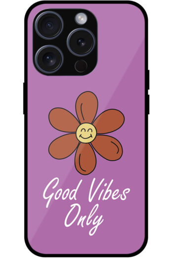 Good Vibes Daisy Flower Illustration Metal TPU Printed Case