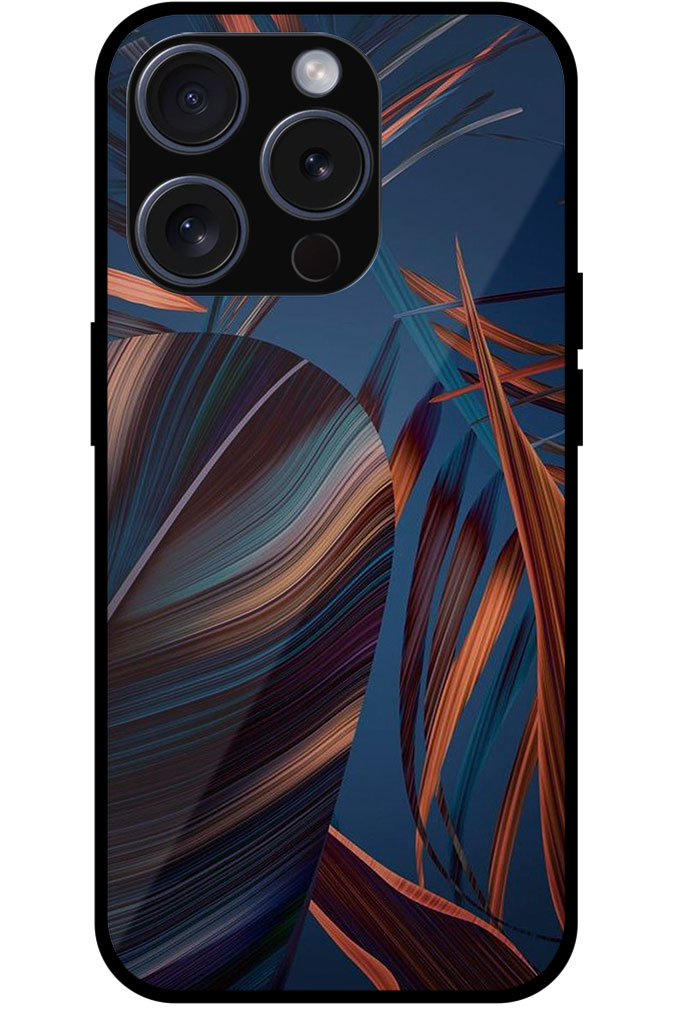 Abstract Peacock Feather Design Metal TPU Printed Case
