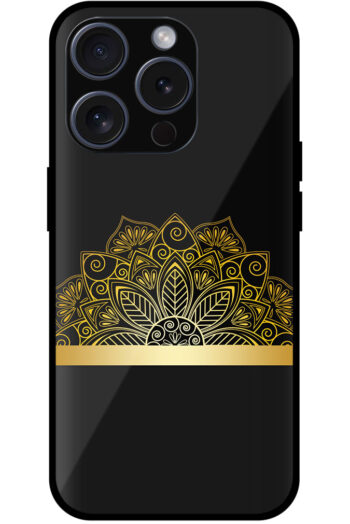 Golden Mandala Floral Design Metal TPU Printed Case
