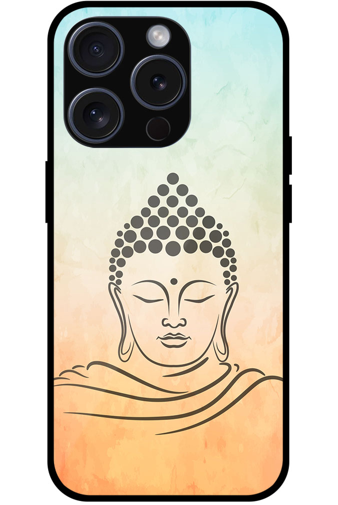 Lord Budha Sketch Illustration Metal TPU Printed Case