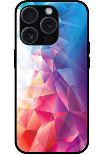 Colorful Crystal Pattern Metal TPU Printed Case