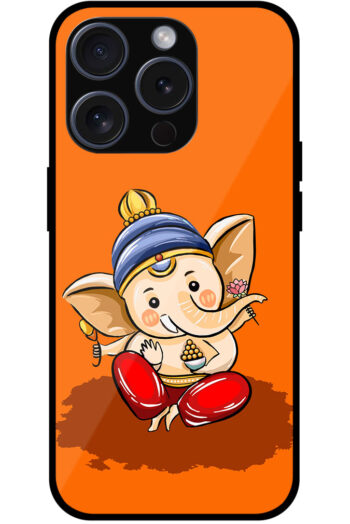 Happy Lord Ganesha Illustartion Metal TPU Printed Case