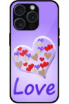 Love Multiheart Pattern Metal TPU Printed Case