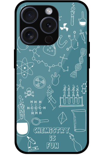 Hand Drawn Chemistry Illustration Metal TPU Printed Case