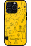 Hand Drawn Chemistry Illustration Metal TPU Printed Case