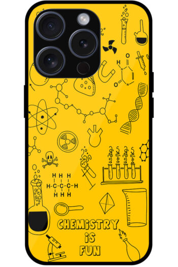 Hand Drawn Chemistry Illustration Metal TPU Printed Case