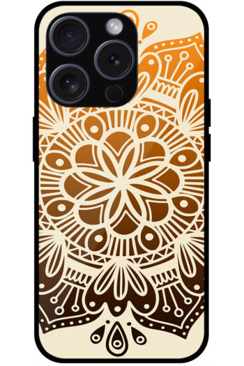 Colorful Mandala Style Floral Artpiece Metal TPU Printed Case