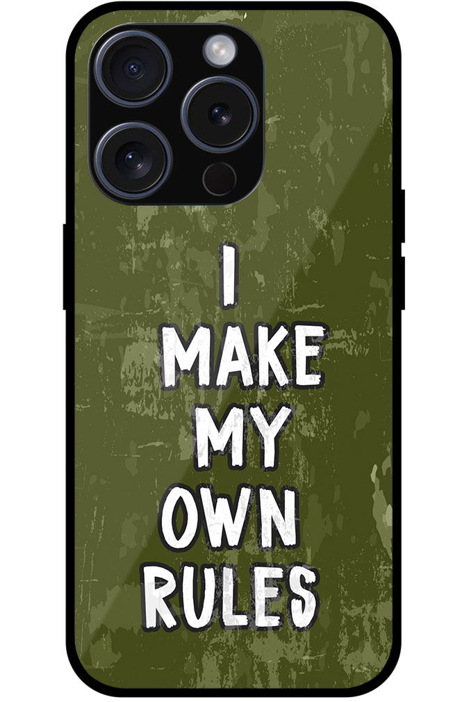 I Make My Own Rules Textart Metal TPU Printed Case