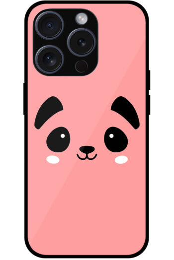 Cute Panda Face Artwork Metal TPU Printed Case