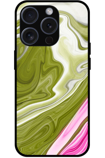 Colorful Liquid Marble Artwork Metal TPU Printed Case