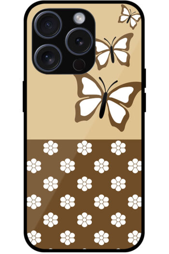 Ornamental Butterfly Design Metal TPU Printed Case