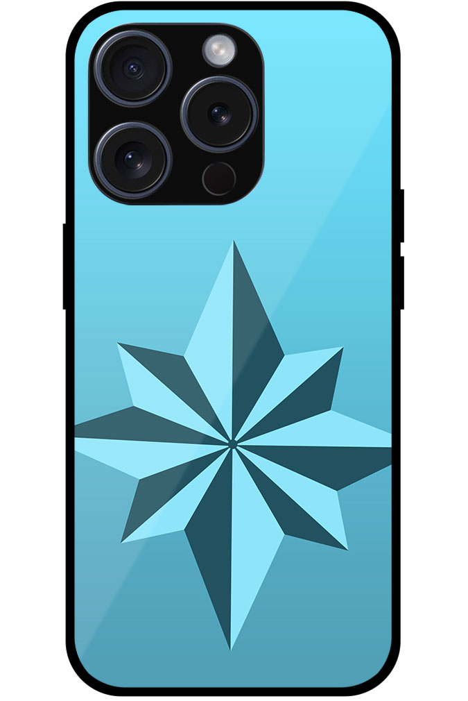 Geometric Octagram Star Design Metal TPU Printed Case