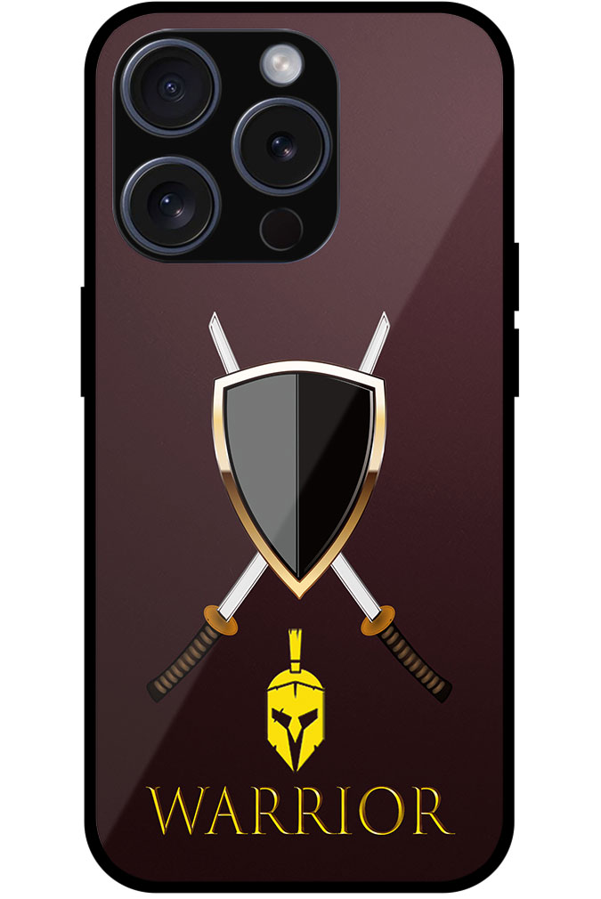 Warrior Gold Skull Vector Design Metal TPU Printed Case