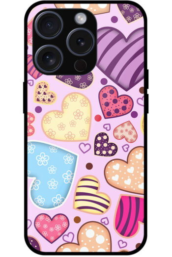 Pretty Heart Collection Metal TPU Printed Case