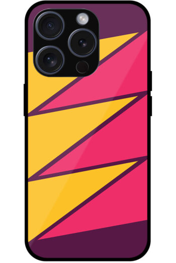 Zigzag Line Pattern Metal TPU Printed Case