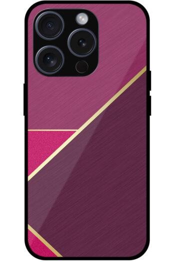 Gold Line Metal Finish Design Metal TPU Printed Case