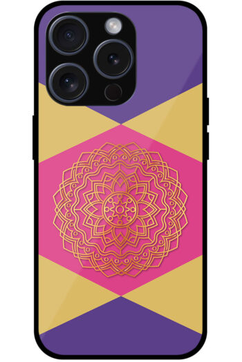 Decorative Metallic Gold Flower Design Metal TPU Printed Case