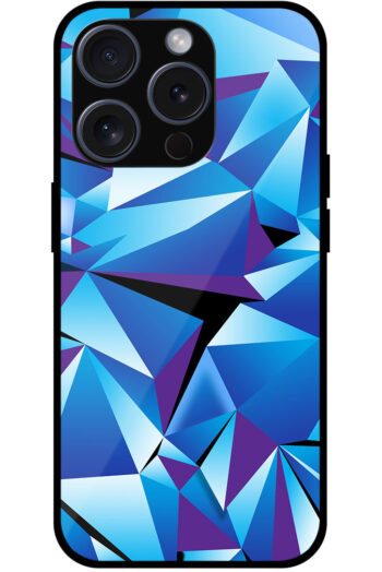 Abstract Glitter Crystal Design Metal TPU Printed Case