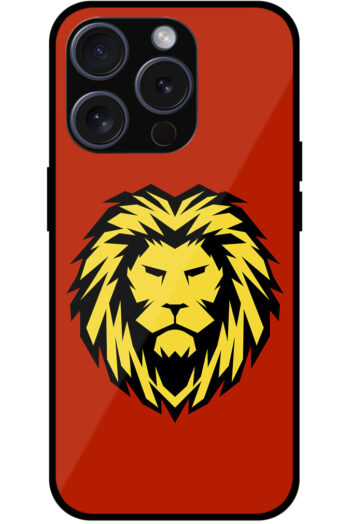 Bold Lion Face Vectorart Metal TPU Printed Case