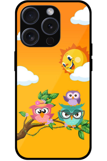 Funny Owl Family Design Metal TPU Printed Case