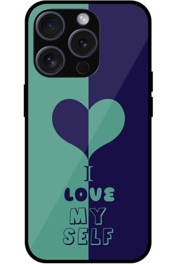 I Love Myself Textart Metal TPU Printed Case