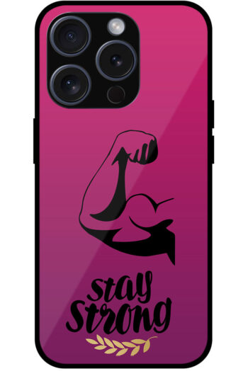 Stay Strong Fitness Design Metal TPU Printed Case