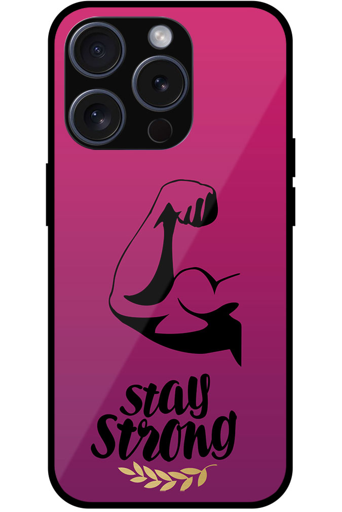 Stay Strong Fitness Design Metal TPU Printed Case