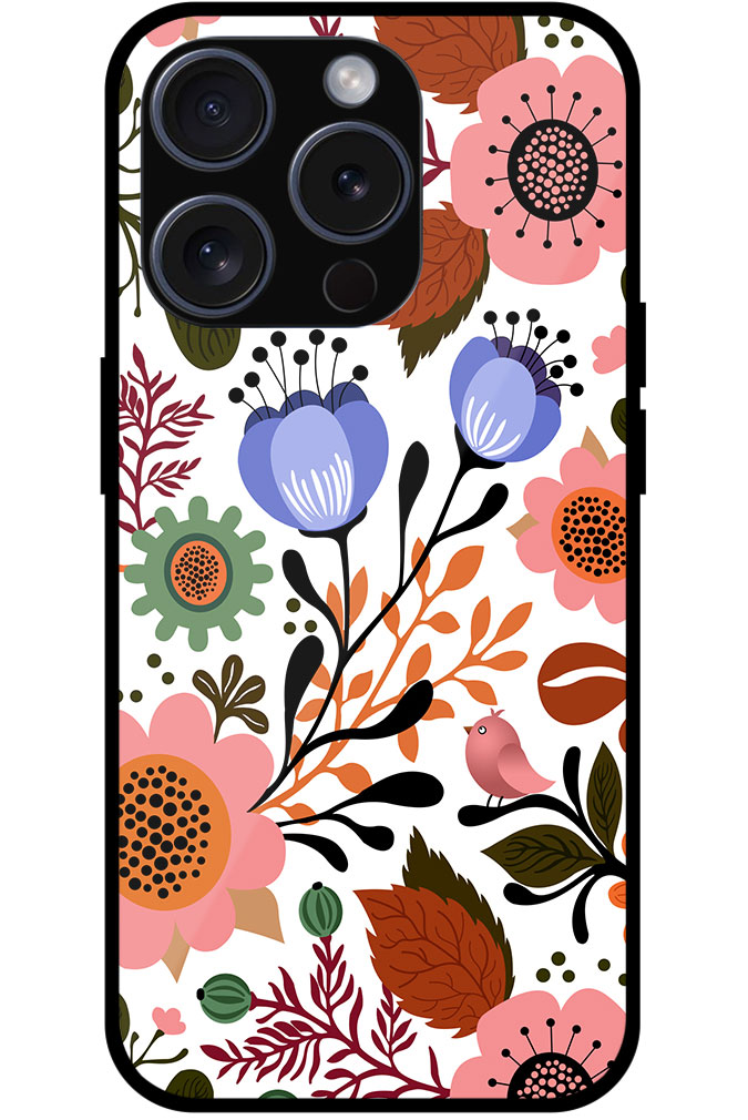 Beautiful Spring Flower Design Metal TPU Printed Case