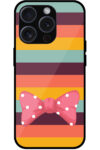 Polka Dot Bow Multistripe Background Metal TPU Printed Case