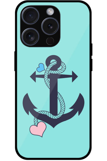 Nautical Anchor With Rope Metal TPU Printed Case