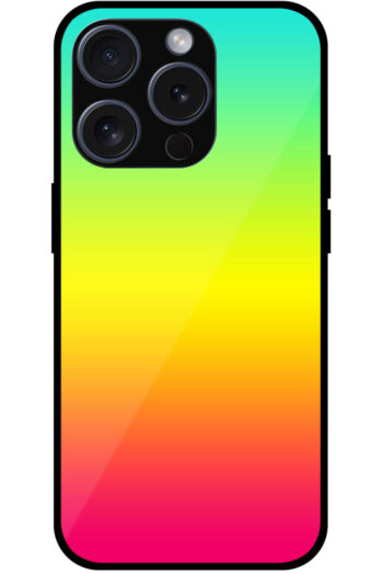 Multicolor Gradient Design Metal TPU Printed Case
