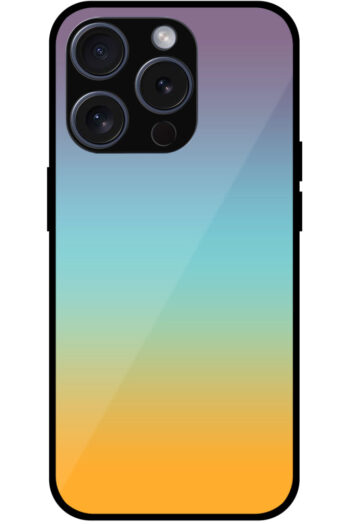 Multicolor Gradient Design Metal TPU Printed Case