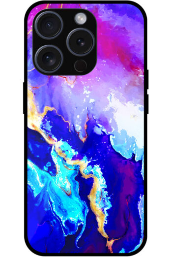Abstract Paintmix Design Metal TPU Printed Case