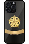 3D Gold Star Design Metal TPU Printed Case