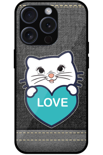 Sweet Kitty Cartoon Design Metal TPU Printed Case