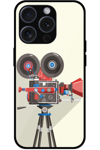 Vintage Movie Camera Design Metal TPU Printed Case