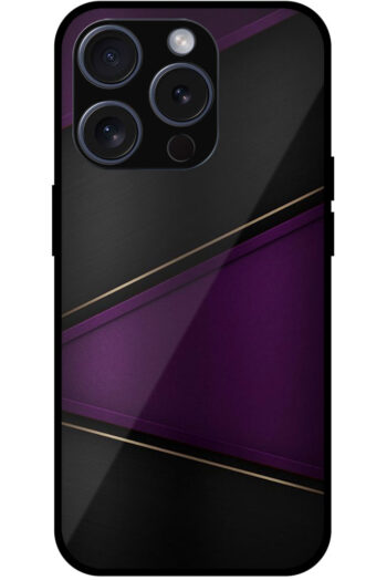 Sophisticated Black Band Pattern Metal TPU Printed Case