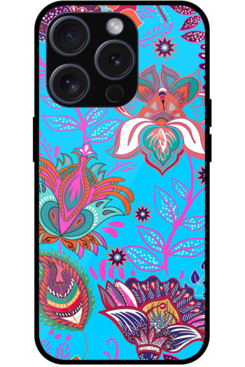 Adorable Seamless Flower Design Metal TPU Printed Case