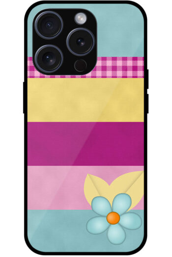 Vector Flower Stripe Pattern Metal TPU Printed Case