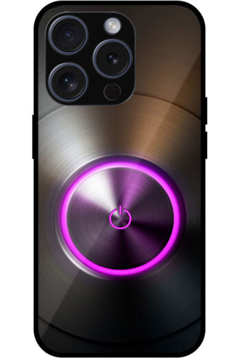 Power Button Design Metal TPU Printed Case